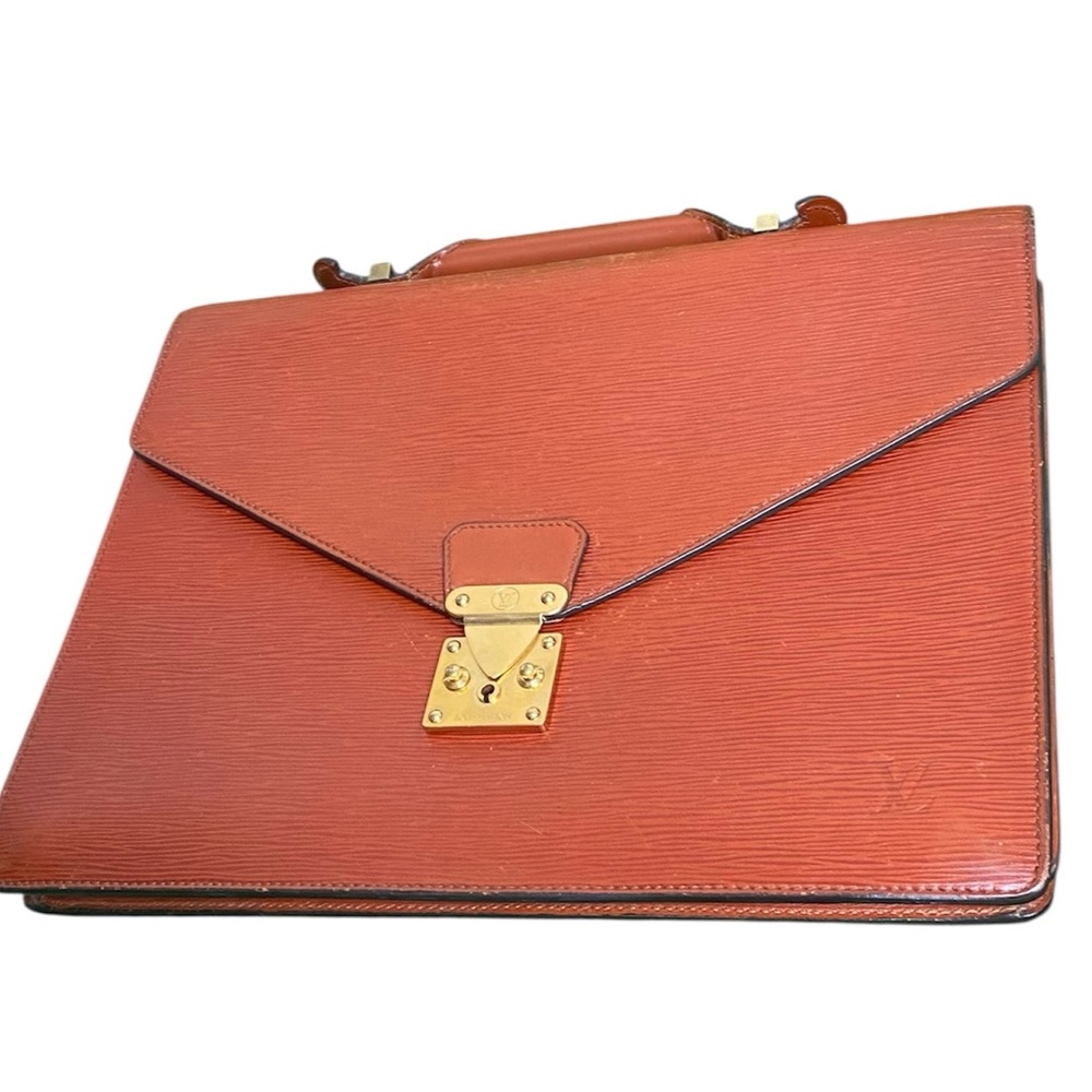 Authentic Louis Vuitton Brown Epi Briefcase